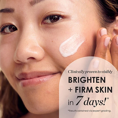 Image 1 - A close-up of a womans face with a smiling expression, showing a cream applied to her cheek, accompanied by text stating Clinically proven to visibly BRIGHTEN + FIRM SKIN in 7 days! *Results obtained via expert grading.
Image 2 - Image shows a side-by-side comparison of a persons face before and after one week of skincare treatment, with the left side labeled BEFORE and the right side labeled AFTER 1 WEEK, highlighted benefits include RADIANT, EVEN TONE, and REDUCED LOOK OF DARK SPOTS.
Image 3 - A bottle of Sunday Riley C.E.O. 15% Vitamin C Brightening Serum is shown against a light background, with circular images of an orange, a white powder, and a cream, each accompanied by descriptions of their benefits, including Vitamin C helping with signs of aging, Saccharide Isomerate Extract reducing pore appearance, and Glycolic Acid repairing dull skin.
Image 4 - An orange and white bottle of C.E.O. 15% Vitamin C Brightening Serum is displayed on a light surface, with text beside it describing the product’s benefits and a quote from Sunday Riley, CEO and Brand Founder, highlighting the serums effects.