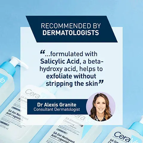 formulated with salicylic acid, a beta hydroxy acid, helps to exfoliate without stripping the skin dr alexis granite consultant dermatologist.