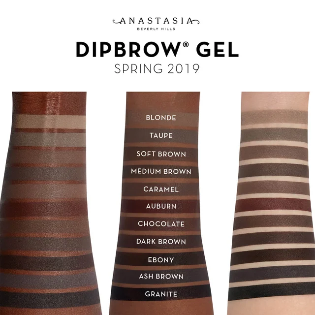 Dipbrow Gel shades