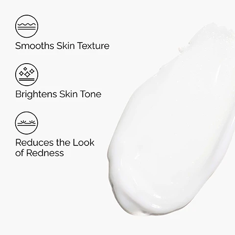 Image 1 - A white cosmetic cream is smeared on the right side, with three product benefits listed on the left: Smooths Skin Texture, accompanied by a wavy lines icon; Brightens Skin Tone, accompanied by a sparkles icon; and Reduces the Look of Redness, accompanied by a leaf icon. Image 2 - A close-up shows a person applying white cream to their cheek, with overlay text listing benefits: Exfoliating, Brightening, Evens Skin Tone. Image 3 - White creamy product swatches are displayed on a white background, with overlaid text that reads: Key ingredient in Azelaic Acid Suspension 10%: Azelaic Acid. Gently exfoliates to improve the look of uneven texture and tone. Plant-derived antioxidant. Image 4 - A graphic on a white background illustrates a three-step skincare regimen from The Ordinary, with the main title reading A smoothing regimen for blemish-prone skin. The regimen includes PREP featuring a Glucoside Foaming Cleanser described as Cleanses skin and improves skin clarity; TREAT featuring Niacinamide 10% + Zinc 1% described as Reduces excess oil and boosts radiance, and Azelaic Acid Suspension 10% described as Brightens skin tone and improves the look of skin texture; and SEAL featuring Natural Moisturizing Factors + HA described as Supports the skin barrier.