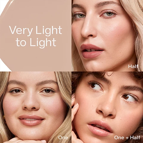 Image 1, very light to light, half, one, one and a half. Image 2, before, application and after. Image 3, how to recycle hydrabeam, use it all up and then...clean out your concealer vial and cap and recycle it at home. trim or pull off the rod and applicator and recycle via our partnership for pact collective*. toss the carton in your home recycling bin and you're good to go. *components under two inchs may not make it throgh your home recycling bin. instead, recycle these places through pact collective or participating sephora stores. Image 3, swatches on three different skin tones. Image 4, hydrabeam clinical research study results. 91% agreed hydrabeam brightened and illuminated the eye area over time. 91% agreed the skin around the eye area felt hydrated and moisturized over time. based on a clinical research study conducted on 33 women aged 18 to 45 over 4 weeks. Image 5, lightweight invisible wear, creamy and hydrating formula, seamless blendable shades, natural and radiant finish. Image 6, brightening and hydrating hydrabeam, skincare packed concealer clinically proven to illuminate and moisturize. brigtens under eye circles, conceals and soothes blemishes. diminishes redness. hydrates and nourishes dry skin. Image 7, hydrating and plumping squalene and glycerin. brightening, tomato extract and licorice root extract. soothing cucumber extract. smoothing elderberry fruit extract.
