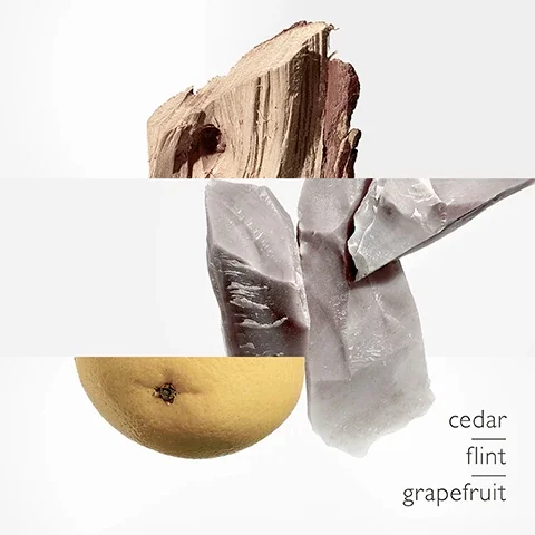 key scents = cedar, flint and grapefuit