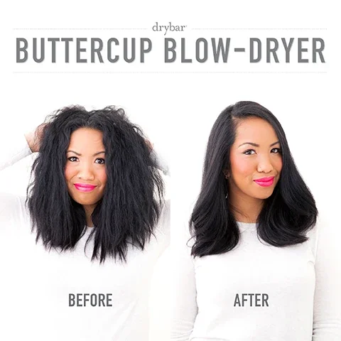 butter cup blow dryer before and after