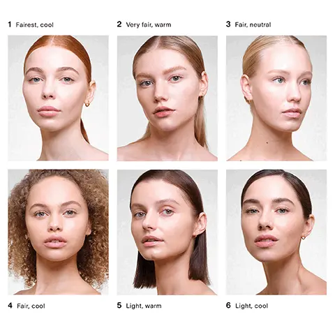 Image 1, 1 Fairest, cool 2 Very fair, warm 3 Fair, neutral 4 Fair, cool 5 Light, warm 6 Light, cool. Image 2, 7 Light medium, warm 8 Light medium, cool 9 Medium, warm 10 Medium, neutral 11 Medium deep, warm 12 Medium deep, neutral. Image 3, 13 Medium deep, neutral 14 Medium deep, neutral warm 15 Medium deep, warm 16 Deep, cool 17 Deep, warm 18 Deep, neutral. Image 4, VEILTM HYDRATING SKIN TINT Sheer coverage AMBIENTTM SOFT GLOW FOUNDATION Buildable coverage VANISHTM AIRBRUSH CONCEALER Full coverage 1 1.5 Fairest with cool undertones 2.5 1 BIRCH 1.5 CRÈME 2 2 COTTON Very fair with warm undertones 3.5 3 OAT 3 Fair with neutral undertones 34 4 4.5 Fair with cool undertones 3.5 CEDAR 2.5 SILK 4 PEARL 5 5.5 4.5 FAWN Light with warm undertones 6 5 SEPIA 6 Light with cool undertones LO 5 5.5 APRICOT. Image 5, AMBIENT SOFT DUOW FOND DE TENT FOLUT SURTE AMMEN VEILTM HYDRATING SKIN TINT Sheer coverage AMBIENTTM SOFT GLOW FOUNDATION Buildable coverage VANISHTM AIRBRUSH CONCEALER Full coverage 6.5 7 Light medium 7 with warm undertones8
5 SEPIA 8 Light medium 7.5 6.5 SIENNA with cool undertones 9 9.5 6 BEECH Medium with warm undertones 10 10.5 7.5 DUNE Medium with neutral undertones 11 Medium deep
11.5 8 FLAX with warm undertones 12 Medium deep with neutral undertones 13.5 7 TOPAZ. Image 6, AMBIENT SOFT GLOW FOUNDATION FOND DE TENT COLAT SUBITLAMIENT HOURGLASS VEILTM HYDRATING SKIN TINT Sheer coverage AMBIENTTM SOFT GLOW FOUNDATION Buildable coverage VANISHTM AIRBRUSH CONCEALER Full coverage 13 Medium deep 13 with neutral undertones 8.5 MAPLE 14 14 Medium deep with neutral 9 UMBER 14.5
warm undertones 15 15 9.5 TEAK Medium deep 15.5 with warm undertones 16 Deep with cool undertones 16 10 BRANDY 17 10.5 VELVET 16.5 Deep with warm undertones 11 MOCHA 18 Deep with neutral undertones 17.5 11.5 ANISE