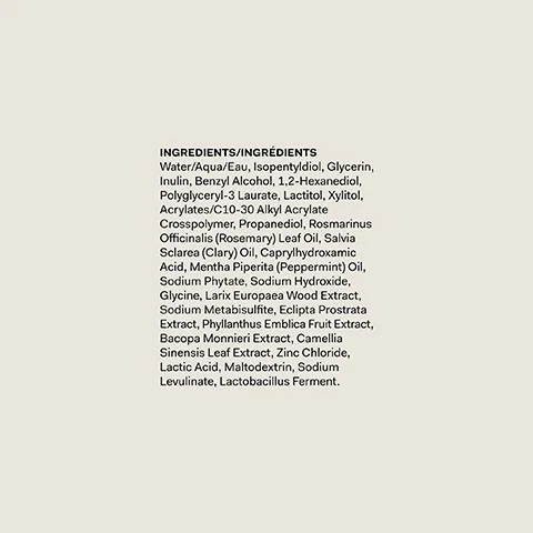 full list of ingredients