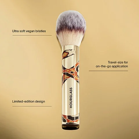 ultra soft vegan bristles. travel size for on the go application. limited edition design