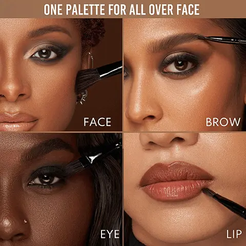 Image 1, ONE PALETTE FOR ALL OVER FACE FACE BROW EYE LIP. Image 2, WHAT'S INSIDE: 2 UNIQUE TEXTURES 10 COORDINATING SHADES VELVET POMADE Define, Line, & Shape SANDSTONE STONE CHE MIRAGE CHISELED SCULPTED HARVEST BARK SHAPE N' FIX POWDER Fill, Blend, & Set. Image 3, MULTIPLE WAYS TO USE BASE WITH VELVET POMADE BLEND WITH SHAPE N' FIX SET WITH SHAPE N' FIX LINE WITH VELVET POMADE. Image 4, HIGH PERFORMING, UNIQUE PUTTY POMADE TEXTURE FOR EASY BLEND COORDINATING TALC-FREE POWDERS INFUSED WITH UPSALITE MANAGE OIL ON THE EYE LID & BLUR TEXTURE LAYER TOGETHER OR USE ALONE. Image 5, ALL SHADES SET WITH SHAPE N' FIX POWDERS SANDSTONE DESERT MIRAGE CHISELED SCULPTED STONE CORE HARVEST BARK TOURMALINE DEFINING NEUTRALS GROUNDWORK BEAUTY DANESSA MYRICKS EAFLETS5.FACE & LIPS PALETTE POUR LES YEUX, VISAGE, SOURCILST LEVRES. Image 6, VELVET POMADES SANDSTONE DESERT MIRAGE CHISELED SCULPTED 11 11 STONE CORE  HARVEST BARK TOURMALINE A UNIQUE, HIGH PERFORMING TEXTURE THAT FEELS LIKE A LIGHTWEIGHT POMADE AND BLENDS WITH EASE. Image 7, SHAPE N' FIX POWDERS SANDSTONE DESERT MIRAGE CHISELED SCULPTED STONE CORE HARVEST BARK TOURMALINE A UPSALITE-INFUSED POWDER TO SET AND LOCK IN SHAPE AND DEFINITION. Image 8, ALL OVER FACE PALETTE: IN NEUTRAL TONES. Image 9, DANESSA MYRICKS BEAUTY GROUNDWORK DEFINING NEUTRALS PALETTE FOR EYES, BROWS, FACE & LIPS TE POUR LES YEUX, VISAGE, SOURCIL VELVET POMADE BARK ON BROWS VELVET POMADE ANDSTONE + HARVEST + TOURMALINE TO SHAPE EYES SHAPE N' FIX POWDER SANDSTONE + HARVEST + TOURMALINE TO SET EYES VELVET POMADE CORE + HARVEST ON LIPS. Image 10, VELVET POMADE
TOURMALINE + BARK ON BROWS VELVET POMADE TOURMALINE TO SHAPE SHAPE N' FIX POWDER TOURMALINE + HARVESTnTO SET & BLEND VELVET POMADE HARVEST + CORE ON LIPS SANDSTOm DESERT MIRAGE CHISELED HARVEST. Image 11,DEFINING NEUTRALS GROUNDWORK BEAUTY DANESSA MYRICKS
PALETTE POUR LES YEUX, VISAGE, SOURCILS ET LEVRES PALETTE FOR EYES, BROWS, FACE & LIPS VELVET POMADE STONE + HARVEST ON BROW VELVET POMADE STONE + TOURMALINE TO SHAPE SHAPE N' FIX POWDER SCULPTED TO SET VELVET POMADE CORE + MIRAGE ON LIPS Image 12,SHAPE N' FIX POWDER BARK ON BROW VELVET POMADE STONE + TOURMALINE TO SHAPE SHAPE N' FIX POWDER BARK+ TOURMALINE TO SET & BLEND SHAPE N' FIX POWDER SCULPTED TO CONTOUR CHEEKS VELVET POMADE HARVEST + CORE ON LIPS DANESSA MYRICKS BEAUTY GROUNDWORK DEFINING NEUTRALS PALETTE FOR EYES, BROWS, FACE & LIPS PALETTE POUR LES YEUX, VISAGE, SOURCILS ET LEVRES Image 13,SHAPE N' FIX POWDER BARK ON BROW VELVET POMADE STONE + TOURMALINE TO SHAPE & LINE SHAPE N' FIX POWDER BARK + TOURMALINE TO SET & BLEND VELVET POMADE HARVEST ON CHEEK TO CONTOUR VELVET POMADE HARVEST + CORE ON LIPS Image 14, VELVET POMADE HARVEST ON CHEEK TO CONTOUR SHAPE N' FIX POWDER BARK ON BROW VELVET POMADE STONE + BARK TO SHAPE & LINE SHAPE N' FIX POWDER DESERT BARK TO SET & BLEND VELVET POMADE CORE ON LIPS DANESSA MYRICKS BEAUTY GROUNDWORK DEFINING NEUTRALS PALETTE FOR EYES, BROWS, FACE & LIPS PALETTE POUR LES YEUX, VISAGE, SOURCILS ET LEVRES