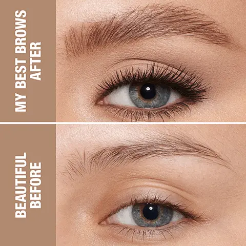 Image 1-3, my best brows after, beautiful before. Image 4-5,TAUPE taupe with neutral undertones for fair to medium blonde and red brows SOFT BROWN soft brown with neutral undertones for dark blonde to medium brown & auburn brows DARK BROWN dark brown with warm neutral undertones for medium to dark brown brows BLACK BROWN black brown with neutral undertones for dark brown to black brows. Image 6, Legendary Brows MICRO-PRECISION TINTED BROW GEL MICRO-PRECISION BRUSH. Image 7, 1. FILL Create shape, structure & define 2. FEATHER Add texture & tint 3. FIX Set in place + Legendary Brows ON TINTED BROW GEL BROW FIX GEL TRANSPARENT POUR SOURCILS Angel BROW LIFT BROW CHEAT LEGENDARY BROWS BROW FIX