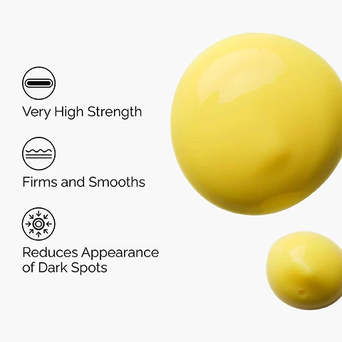 Image 1 - A yellow liquid product blob and smaller drop are shown next to three icons with text: Very High Strength, Firms and Smooths, and Reduces Appearance of Dark Spots. Image 2 - A close-up image shows a persons fingers applying a yellow-gold cream to their cheek, with text labels reading Evens Skin Tone, Smooths Wrinkles, and Reduces Dark Spots. Image 3 - An illustration on a white background shows a swirl of yellow emulsion and two small droplets, with text describing key ingredients and their benefits. The text reads: Key ingredients in Retinal 0.2% Emulsion: Retinal 0.2% (Retinaldehyde) Improves look of lines and wrinkles. Firms and refines texture and tone. Synthetic Oat Analogues Targets discomfort and dryness. Image 4 - The image displays a skincare regimen titled How to include a retinoid in your skincare regimen, presenting AM and PM routines each with Step 1 Prep, Step 2 Treat, and Step 3 Seal; the AM regimen uses The Ordinary Glucoside Foaming Cleanser for Prep, The Ordinary Niacinamide 10% + Zinc 1% for Treat, and The Ordinary Natural Moisturizing Factors + Beta Glucan for Seal; while the PM regimen uses The Ordinary Glucoside Foaming Cleanser for Prep, The Ordinary Retinal 0.2% Emulsion* for Treat, and The Ordinary Natural Moisturizing Factors + Beta Glucan for Seal, followed by the note *We recommend using this as a nighttime treatment and applying an SPF the next morning. Image 5 - The image is a comprehensive guide titled How to Choose the Right Retinoid for You, displaying six The Ordinary products with their type, strength, and best user: Retinol 0.2% in Squalane is an Oil-like Serum of Low Strength best for The First-Time Retinoid User; Granactive Retinoid 2% Emulsion is a Creamy Serum of Moderate Strength best for The Occasional User; Retinol 0.5% in Squalane is an Oil-like Serum of Moderate Strength best for The Frequent User; Granactive Retinoid 5% in Squalane is an Oil-like Serum of High Strength best for The Advanced User; Retinol 1% in Squalane is an Oil-like Serum of High Strength best for The Advanced User; and Retinal 0.2% Emulsion is a Creamy Serum and Our Strongest Retinoid best for The Expert User.