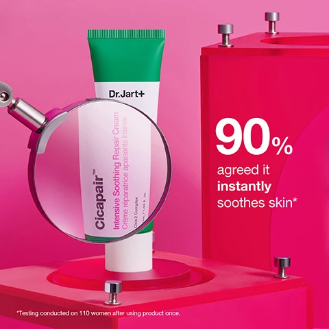 Image 1, 90% agreed it instantly soothes skin. testing conducted on 110 women after using product once. image 2, instantly reduces the look of redness before and after. panellists individual results after immediate results. individual results will vary. image 3, suitable for post-treatment skin. shown to be safe for use following intense pulsed light IPL treatment in 2 week clinical usage test. image 4, centella asiatica extracrs sooths visible redness. r-protector peptide delivers intense soothing. allantoin strengthens skins barrier. image 5, AM and PM routine for healthy sensitive skin. AM = cleanse, prep, hydrate and colour correct + SPF. PM = cleanse, prep, serum and treat.