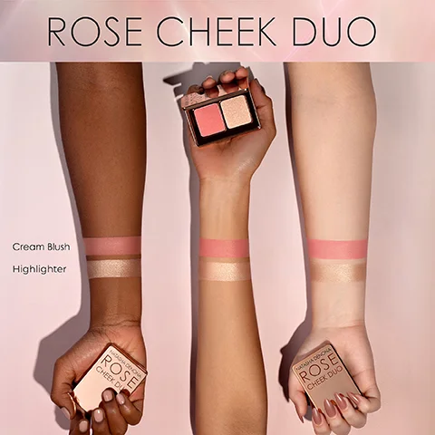 rose cheek duo. cream blush and highlighter