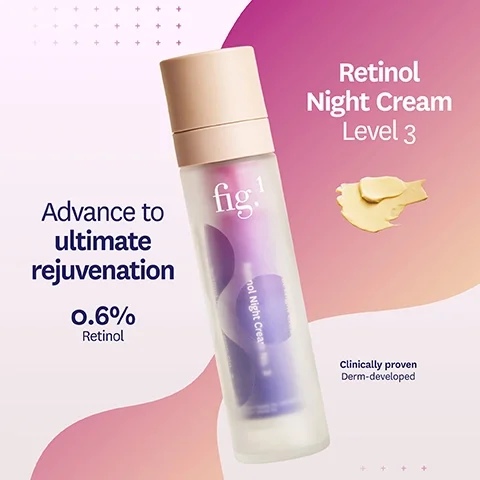 Retinol Night Cream Level 3. Advance to ultimate rejuvenation. 0.6% Retinol. Clinically proven Derm-developed.