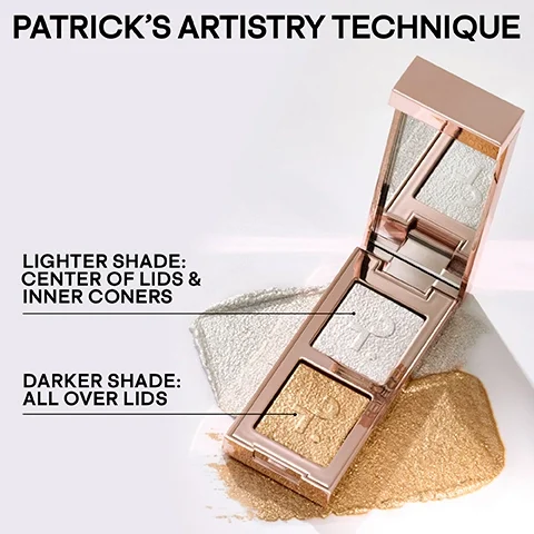 PATRICK'S ARTISTRY TECHNIQUE, LIGHTER SHADE CENTER OF LIDS & INNER CONERS, DARKER SHADE ALL OVER LIDS.