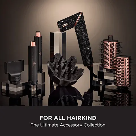 Image 1, FOR ALL HAIRKIND The Ultimate Accessory Collection Image 2, Shark OVAL BRUSH Dual bristles and powerful airflow smooth and defrizz, while adding volume and bounce. Image 3, Shark 32MM AUTO-WRAP CURLERS Automatically wraps, curls and sets, creating hassle-free curls in seconds. Image 4, Shark PADDLE BRUSH Smooth and straighten all at once for a sleek blow-dry. Image 5, Shark CURL-DEFINING DIFFUSER Fast, even drying from root to tip. Extendable prongs reach roots and add volume to curly hair of any length. Image 6, Shark STYLING CONCENTRATOR Style while you dry, with no heat damage Image 7, Shark STORAGE CASE INCLUDED Fits Shark FlexStyle & five accessories Image 8, PO Simply rotate between drying and styling modes, and attach one of the 5 stylers to create the looks you love.