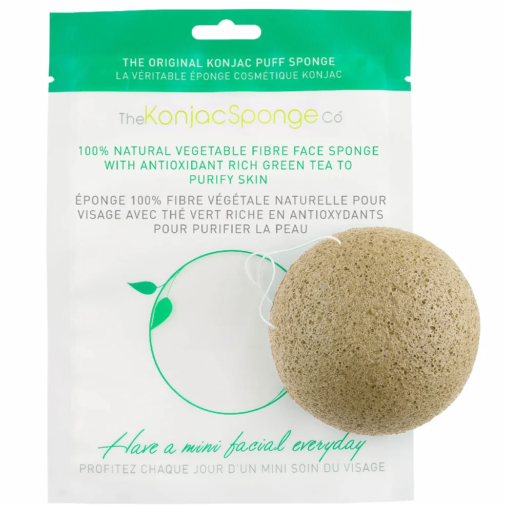 The Konjac Sponge Company Facial Puff Sponge with Green Tea Image 1