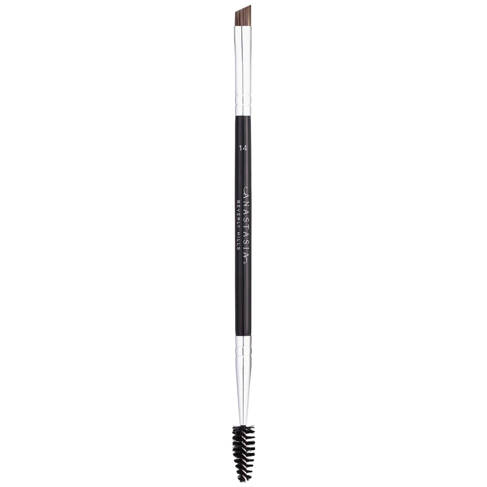 Anastasia Beverly Hills #14 Duo Brow/Eye Liner Angled Cut/Spooley Synthetic Brush Image 1