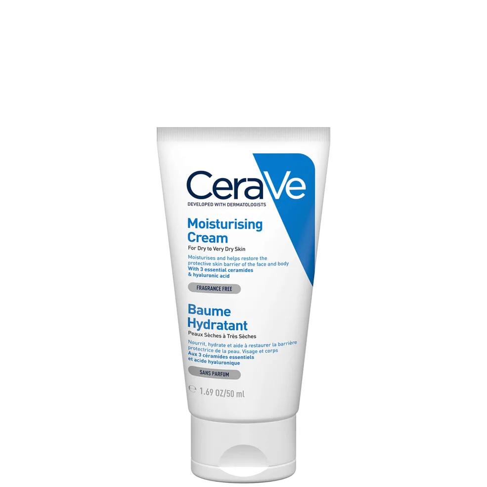 CeraVe Moisturising Cream Tube with Ceramides for Dry to Very Dry Skin 50ml Image 1