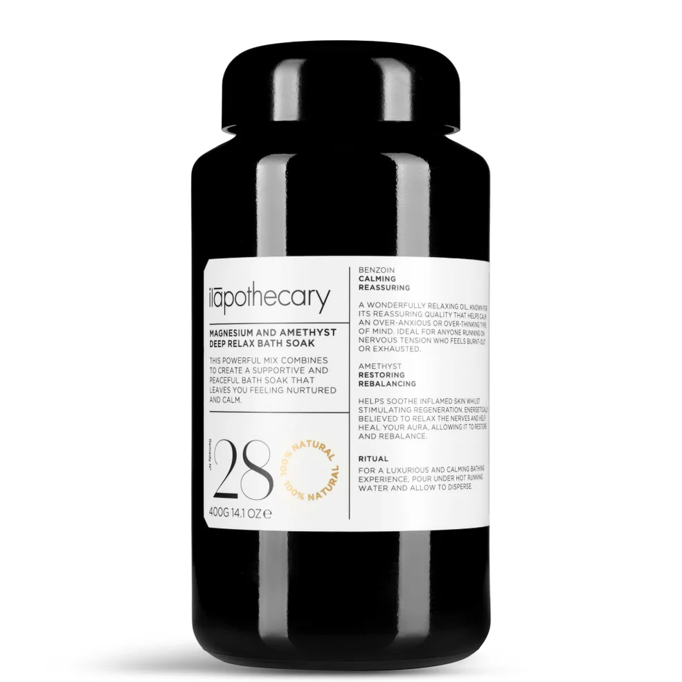 ilapothecary Magnesium and Amethyst Deep Relax Bath Soak 400ml Image 1