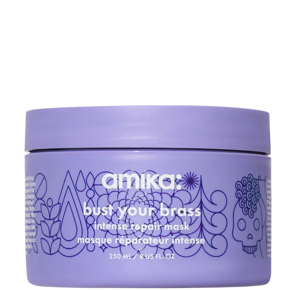amika Bust Your BrassCool Blonde Intense Repair Hair Mask - 250ml Image 1