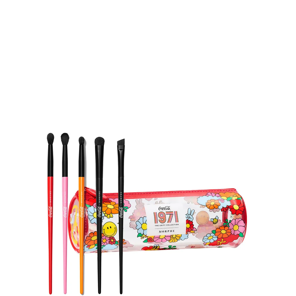 Morphe Morphe X Coca-Cola Sweep The Peace 5-Piece Brush Set + Bag Image 1