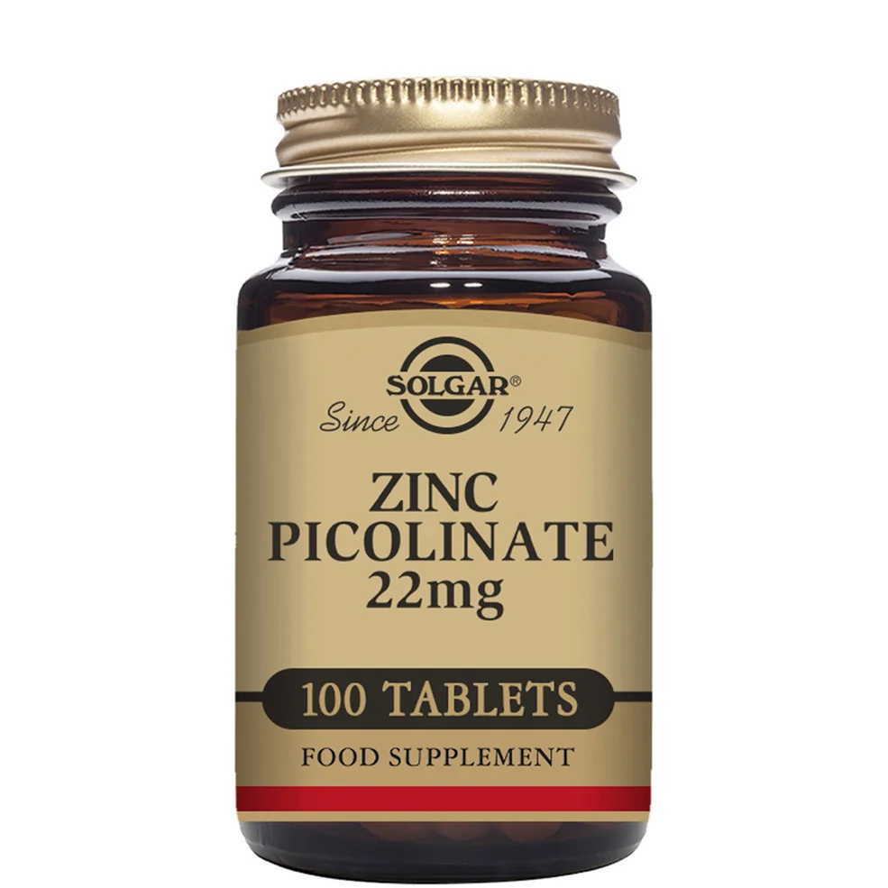 Solgar Zinc Picolinate 22mg Tablets - Pack of 100 Image 1