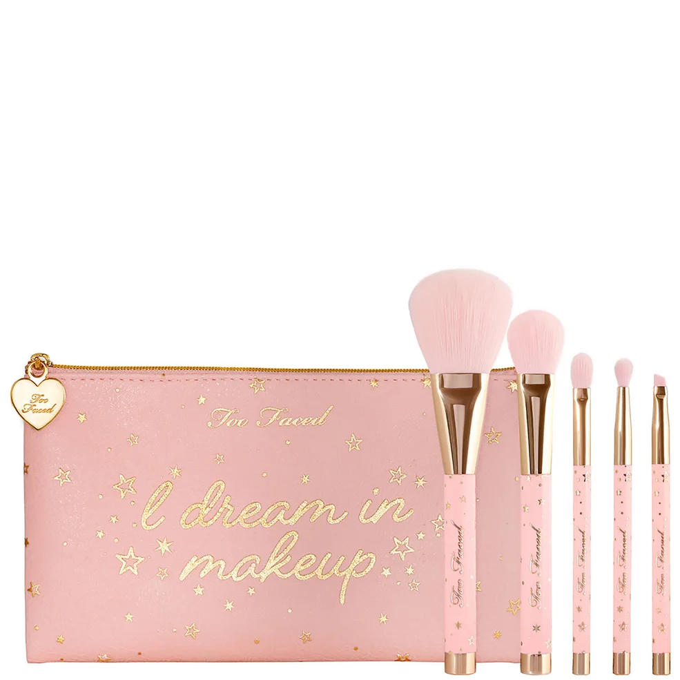 Too Faced Christmas Dreams Essential Pink Swan Brush Set Image 1