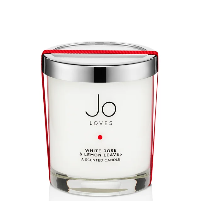 Jo Loves A Home Candle – White Rose & Lemon Leaves