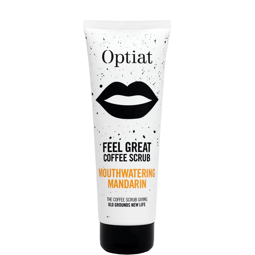 Optiat Feel Great Mouthwatering Mandarin Coffee Scrub 220g Image 1