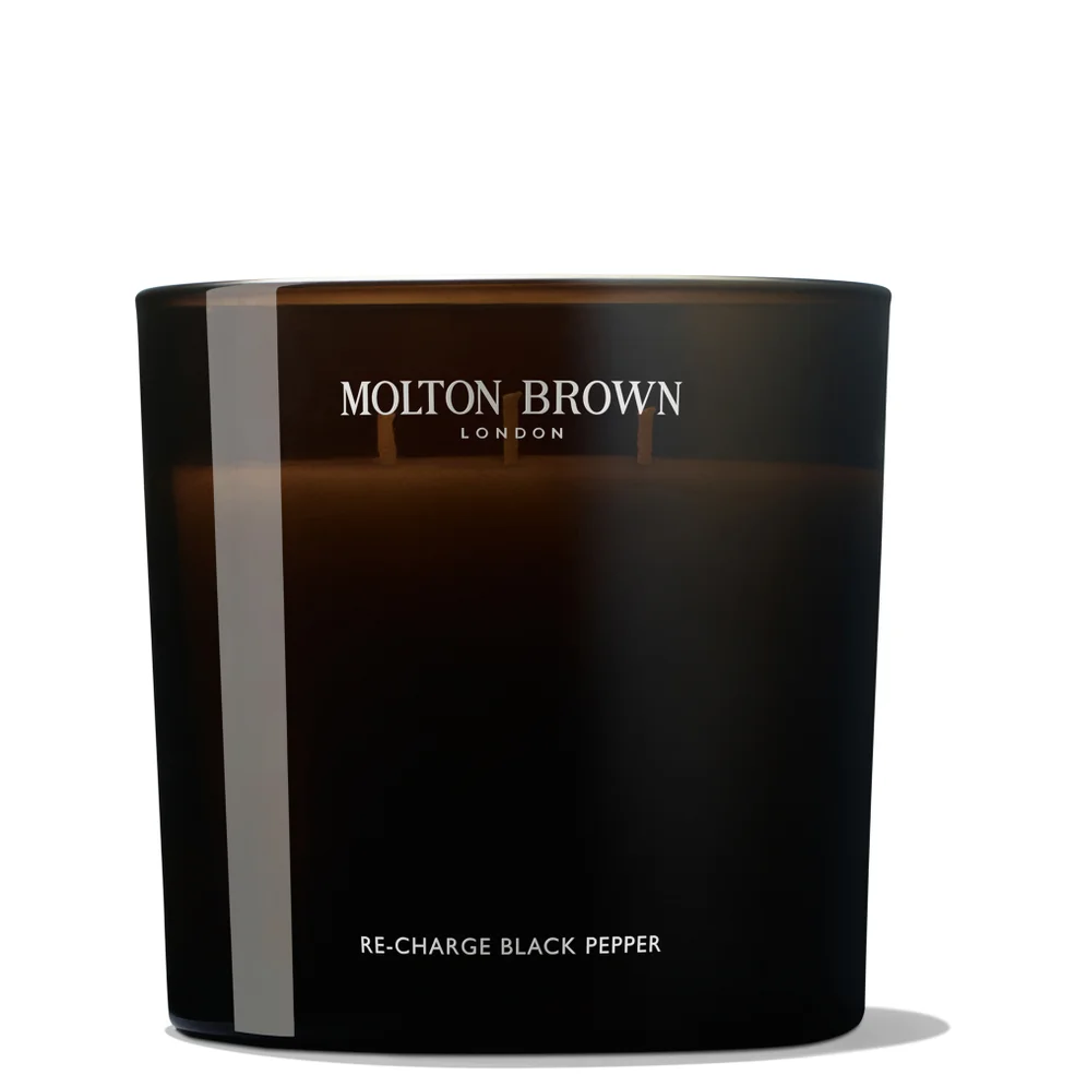 Molton Brown Re-Charge Black Pepper Luxury Scented Triple Wick Candle 600g Image 1