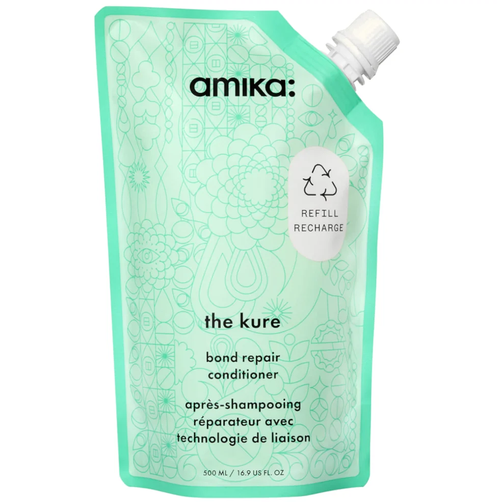 amika The Kure Bond Repair Conditioner Refillable Pouch 500ml Image 1