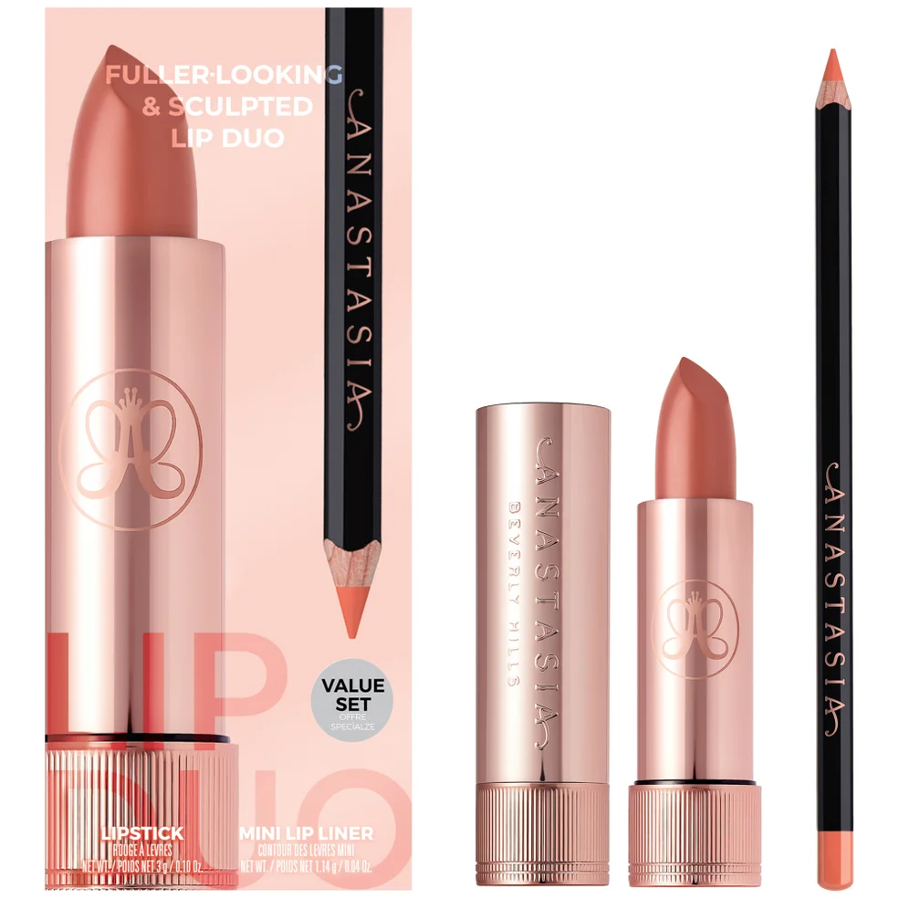 Anastasia Beverly Hills Fuller Looking and Sculpted Lip Duo Kit - Peach Bud Satin Lipstick and Sun Baked Lip Liner Image 1