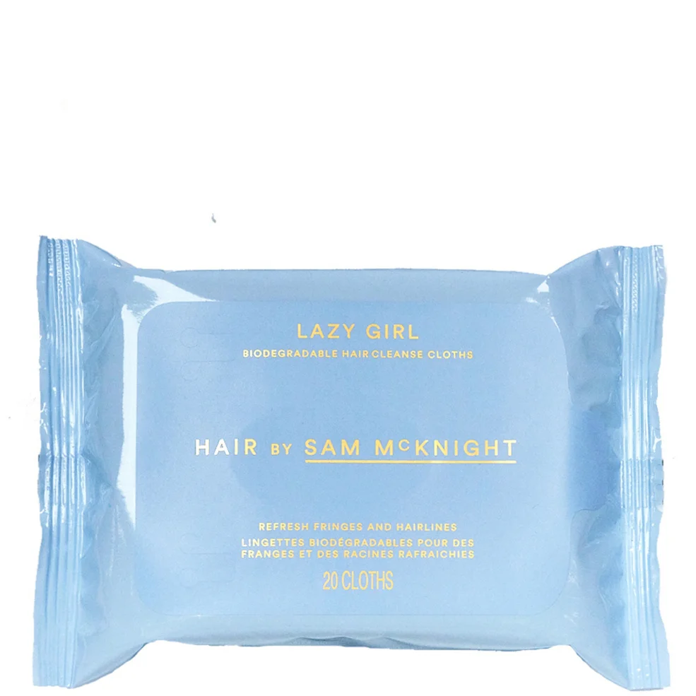 Hair By Sam McKnight Lazy Girl Biodegradable Hair Cleanse Cloths (20 Wipes) Image 1
