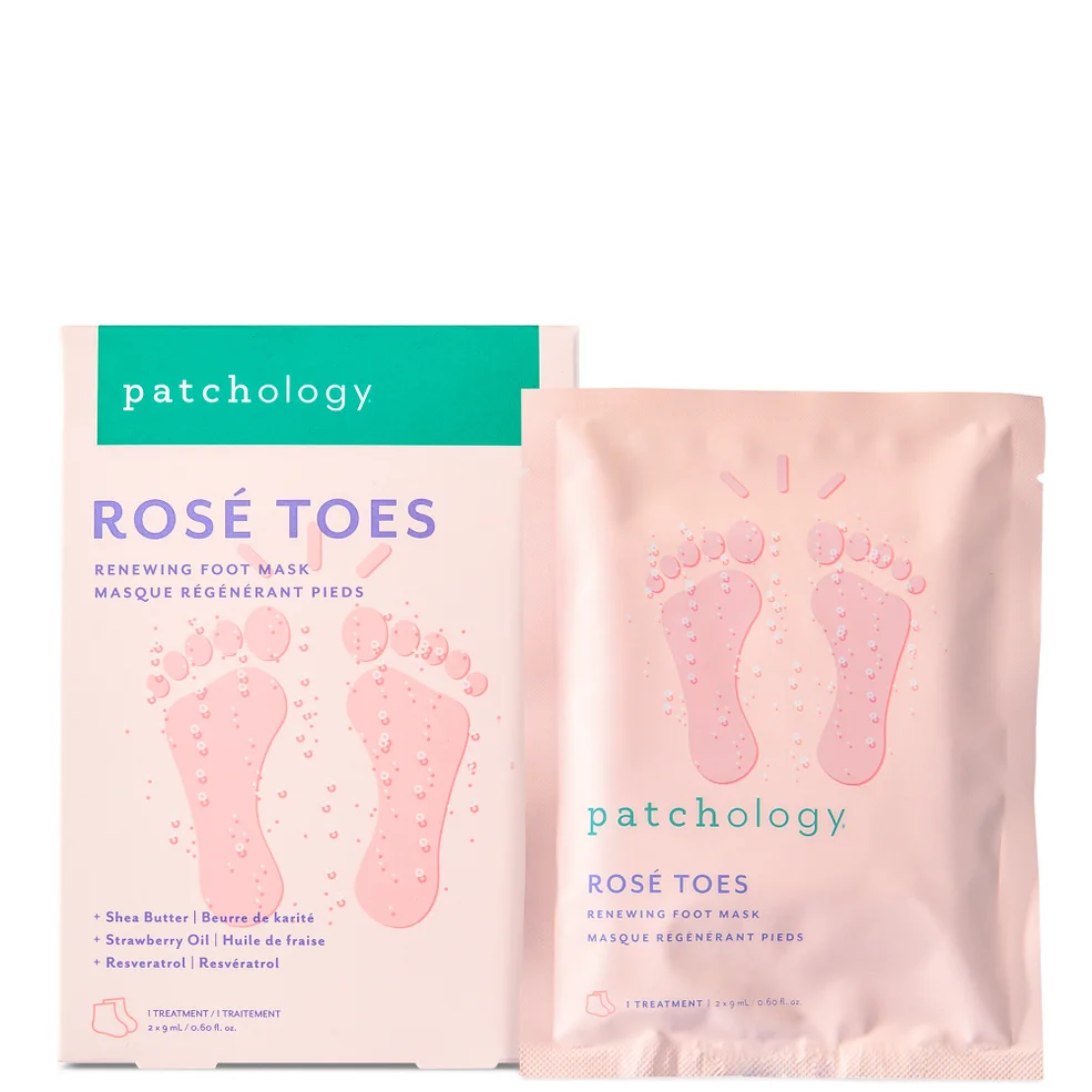 Patchology Rosé Toes -Renewing Foot Mask 60g Image 1