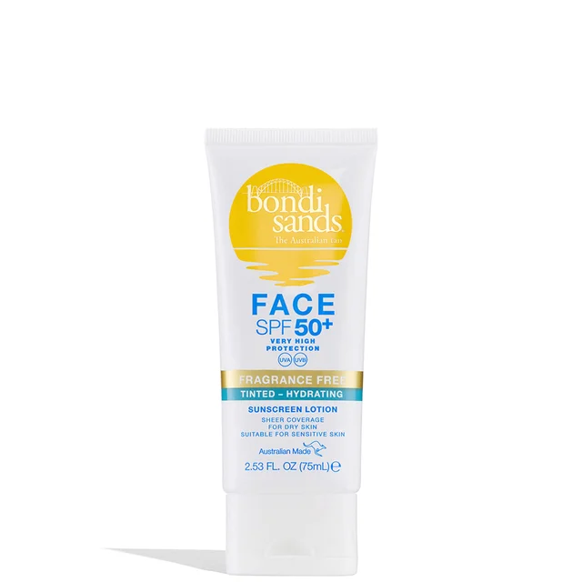 Bondi Sands SPF 50+ Fragrance Free 3 Star Hydrating Tinted Face Lotion 75ml
