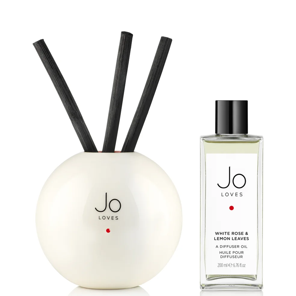 Jo Loves A Fragrance Diffuser – White Rose & Lemon Leaves 200ml Image 1