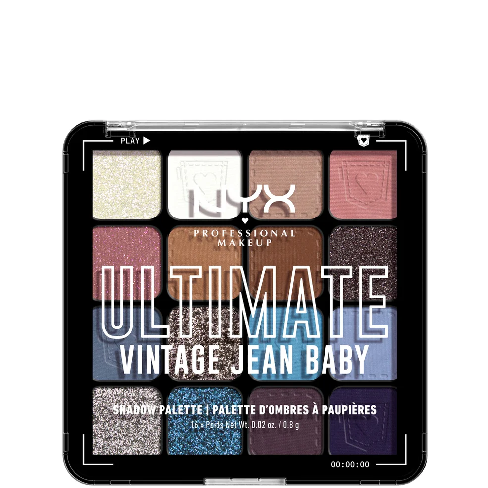 NYX Professional Makeup Ultimate Shadow Palette Vegan 16-Pan - Vintage Jean Baby Image 1