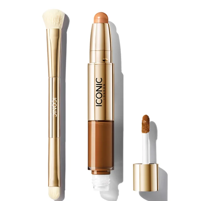 ICONIC London Radiant Concealer and Brush Bundle (Various Shades)