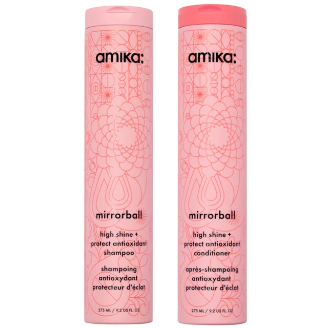 amika Mirrorball High Shine and Protect Antioxidant Shampoo and Conditioner Bundle