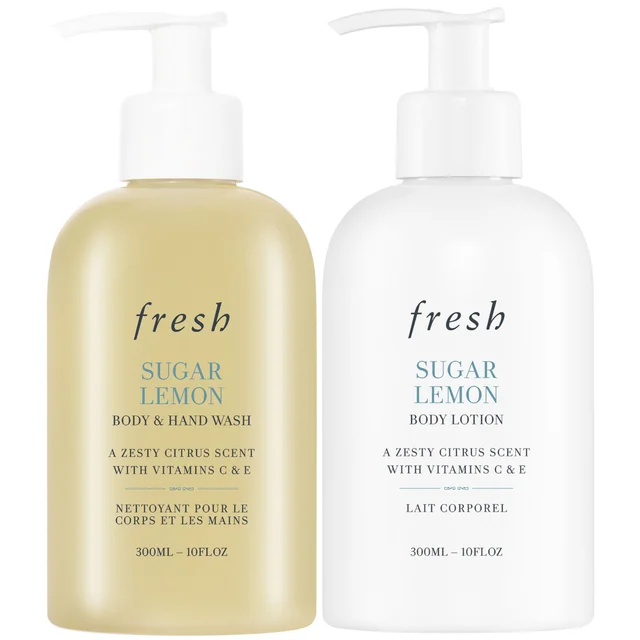 Fresh Sugar Lemon Body Lotion and Body and Hand Wash 300ml Duo