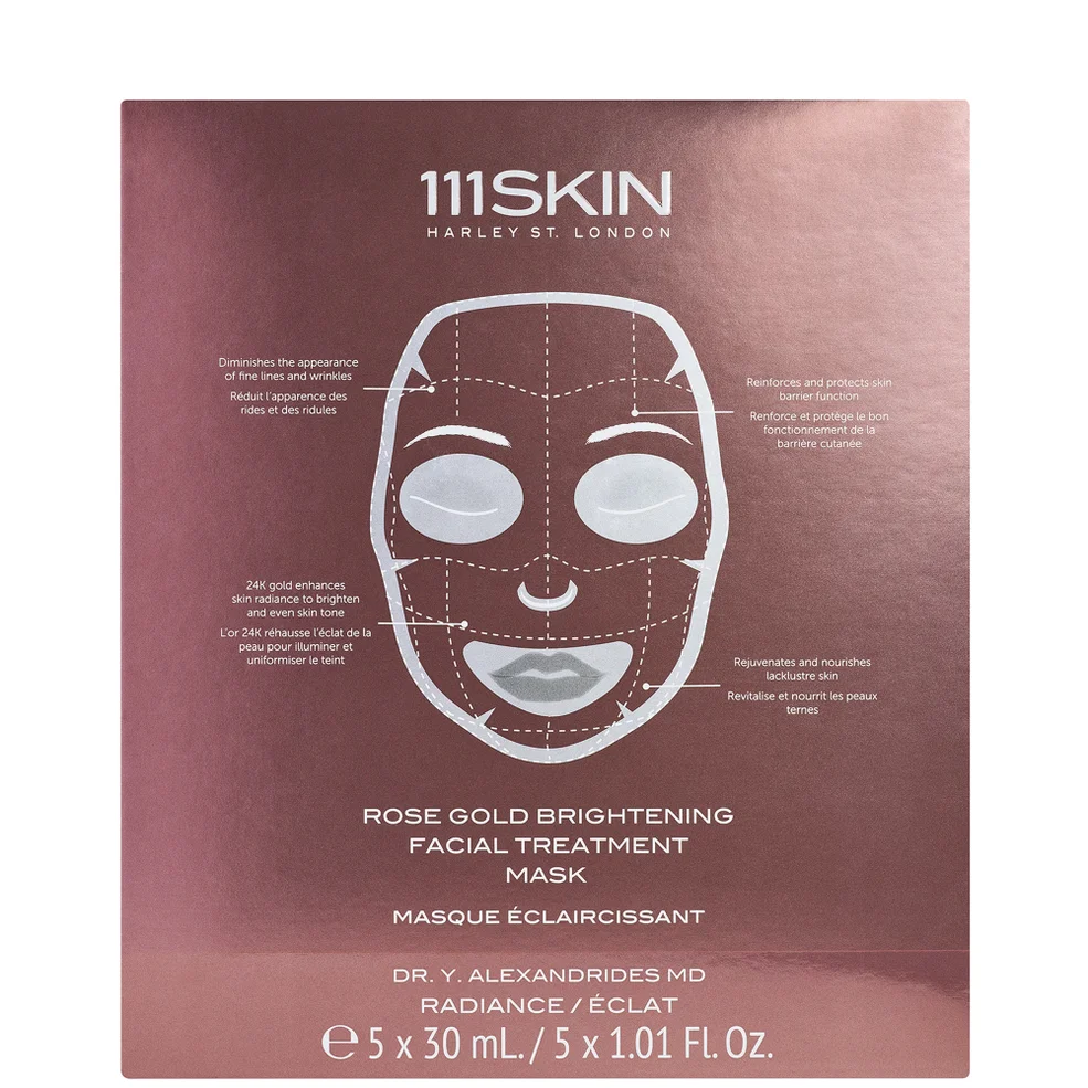 111SKIN Rose Gold Brightening Facial Treatment Mask Box 5x30ml Image 1