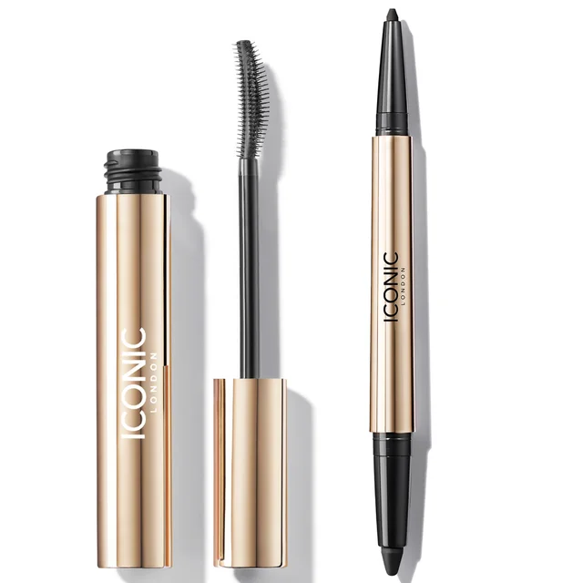 ICONIC London Enrich and Elevate Mascara and Kajal Eyeliner Bundle (Various Shades)