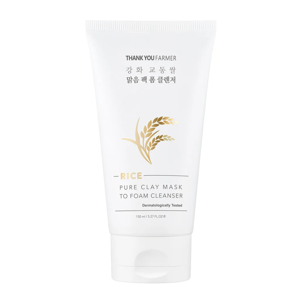 Thank You Farmer Rice Pure Clay Mask to Foam Cleanser 150ml Image 1