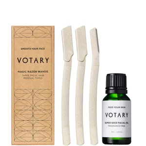 Votary Magic Razor Wands and Super Seed Facial Oil 15ml Bundle - undefined undefined