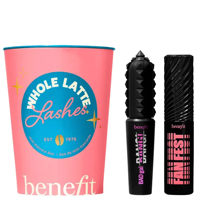 benefit Whole Latte Lashes Mini Badgal Bang! Volumising and Fan Fest Fanning Mascara Duo