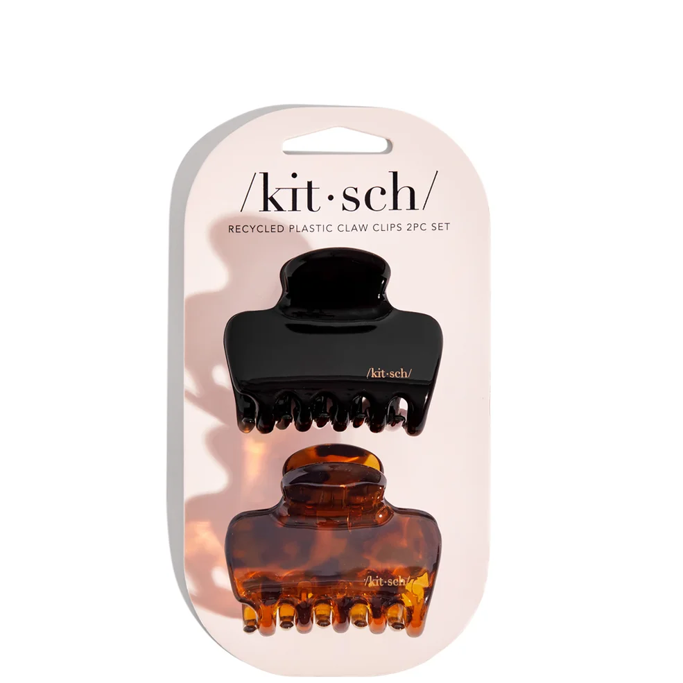 Kitsch Recycled Plastic Medium Puffy Claw Clips 2pc Set Image 1