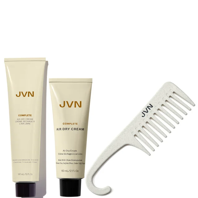 JVN Air Dry Cream Deluxe, Mini and Wide Tooth Comb Trio