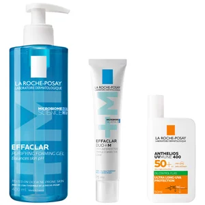 La Roche-Posay Breakout-Fighting Set- Medium Strength: Effaclar Cleanser, Corrective Care and SPF50+ - undefined undefined