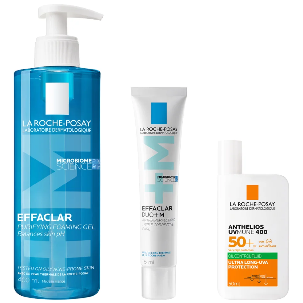 La Roche-Posay Breakout-Fighting Set- Medium Strength: Effaclar Cleanser, Corrective Care and SPF50+ Image 1