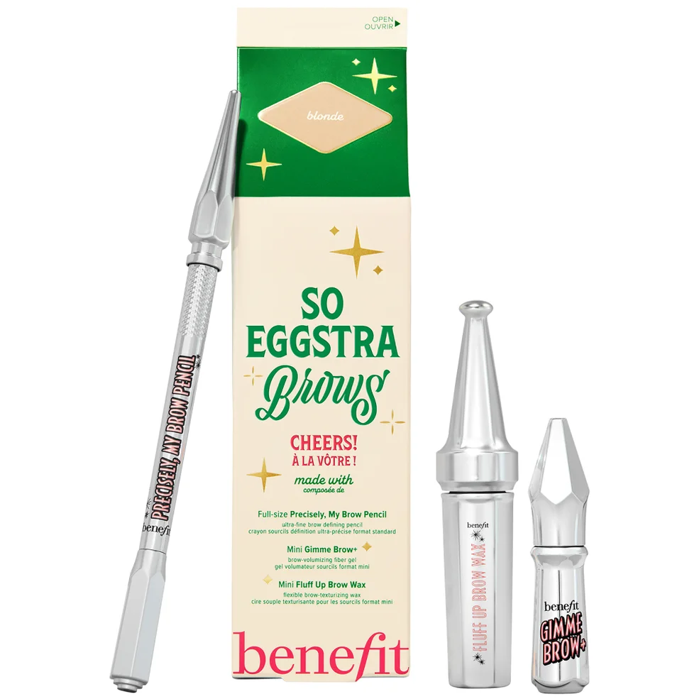 benefit So Eggstra Brows Precisely, My Brow Eyebrow Pencil, Fluff Up Brow Wax & Gimme Brow+ Gel 4.58g (Various Shades) Image 1
