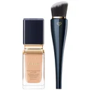 Clé de Peau Beauté Radiant Fluid Foundation Natural O30 & Clé de Peau Beauté High Coverage Foundation Brush